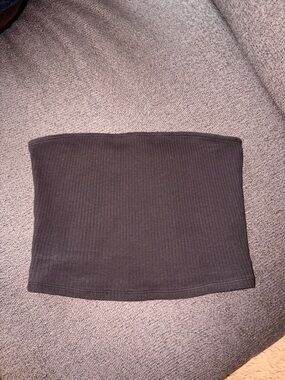 Hollister Black Ribbed Mini Tube Tube